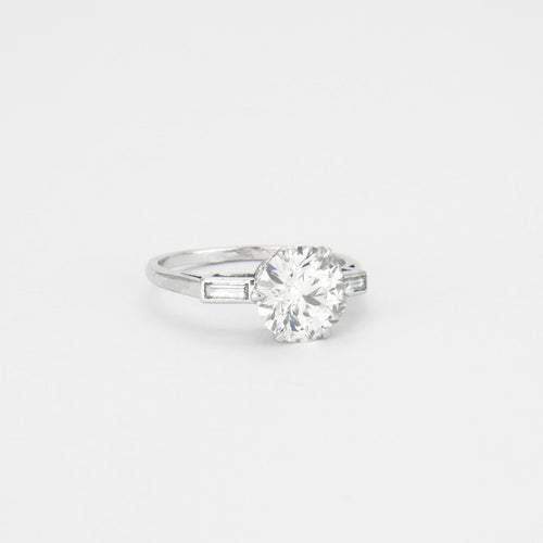 Bague 52 Bague Solitaire Platine Diamant 2.20ct 58 Facettes DV0116-1