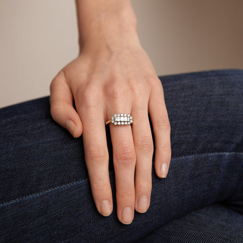 Bague 52 Bague style Jarretière Diamants 58 Facettes DV0116-2