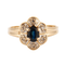 Bague 53 Bague style Marguerite Saphir Diamants 58 Facettes DV0057-1