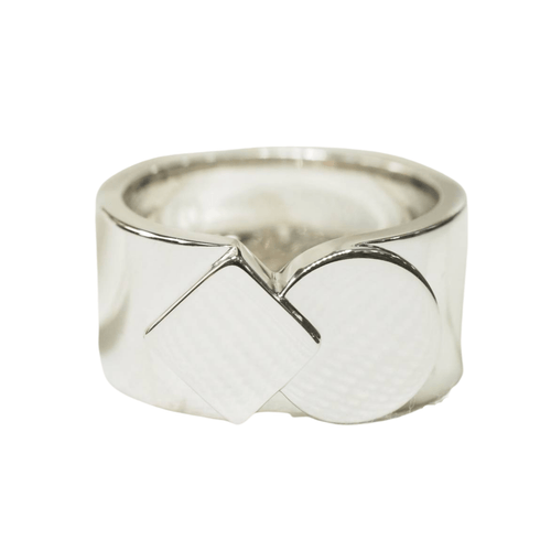 Bague Anneau Fred Motif carré et rond or blanc 58 Facettes 29218
