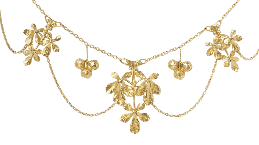 Collier Collier draperie ancien en or jaune 58 Facettes 31302