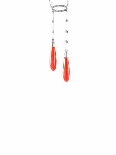 Collier Collier négligé Corail 58 Facettes