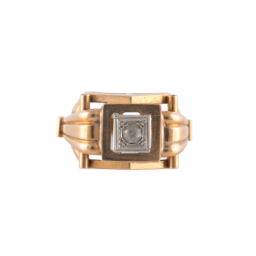 Bague 52 Bague Tank pierre blanche 58 Facettes 147