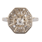 Bague 52 Bague Art Déco diamants 58 Facettes