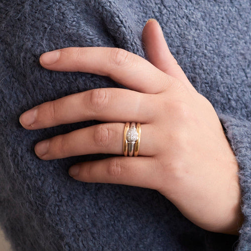 Bague 56 Bague trois ors et diamants 58 Facettes DV0007-4