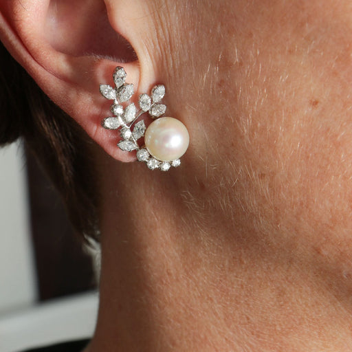 Boucles d'oreilles Boucles d'Oreilles Perles & Diamants Navettes 58 Facettes DV0032-55