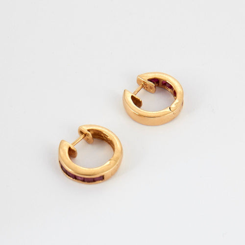 Boucles d'oreilles Boucles D'oreilles Rubis Or Jaune 58 Facettes DV0315-5