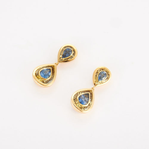 Boucles d'oreilles Boucles d'oreilles Saphirs poire 58 Facettes DV0114-1