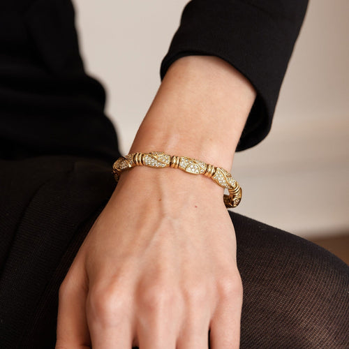 Bracelet Bracelet 10 maillons pavage Diamants 58 Facettes DV0067-1