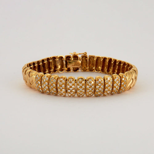 Bracelet Bracelet articulé or jaune et diamants 58 Facettes DV0162-11