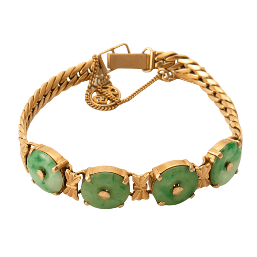 Bracelet Bracelet gourmette en Or et Jade 58 Facettes DV0249-3