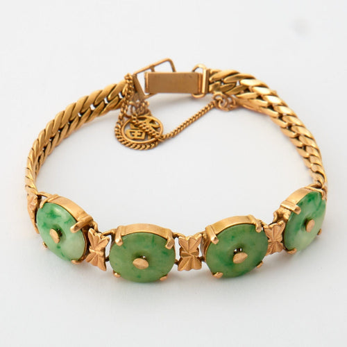 Bracelet Bracelet gourmette en Or et Jade 58 Facettes DV0249-3