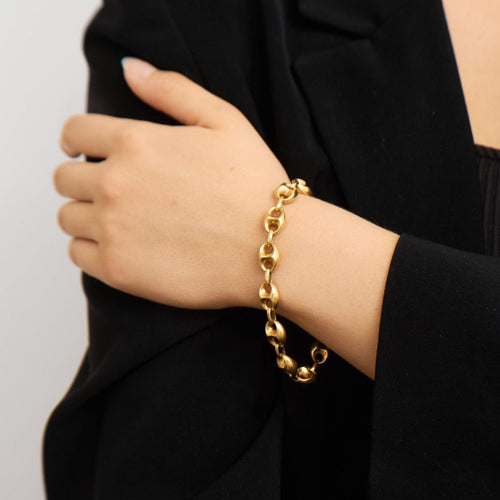 Bracelet Bracelet maillons Grain de café 58 Facettes DV0178-3