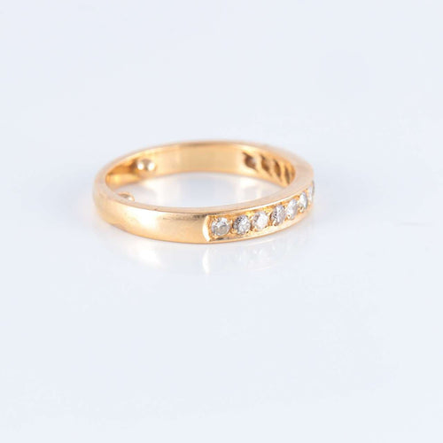 Bague 48 Demi-alliance Diamants 58 Facettes JE226