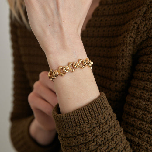 Bracelet Bracelet motif boules et croisillons 58 Facettes DV0004-3