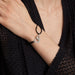 Bracelet Bracelet or gris, pierres blanches 58 Facettes DV0120-9