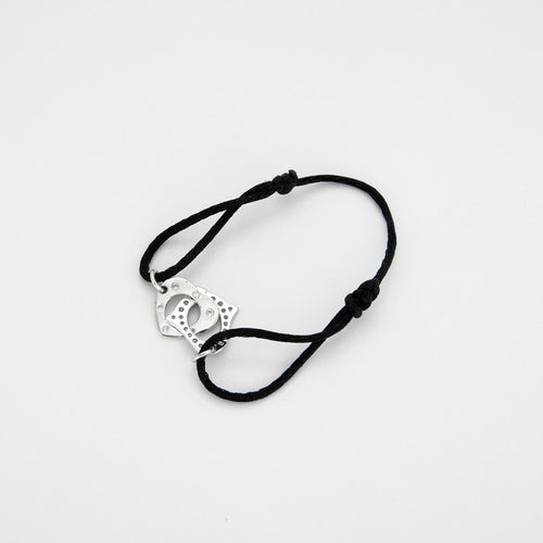 Bracelet Bracelet or gris, pierres blanches 58 Facettes DV0120-9