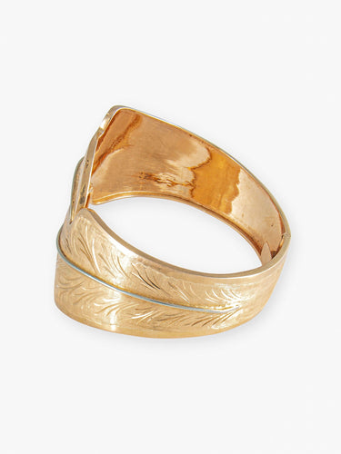 Bracelet Bracelet Rigide, Grandes Feuilles, Or Jaune 58 Facettes DV0032-23