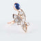 Bague Bague florale Saphir cabochon Diamants 58 Facettes 1
