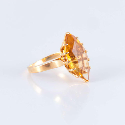Bague 49 Bague Citrine marquise 58 Facettes JE208
