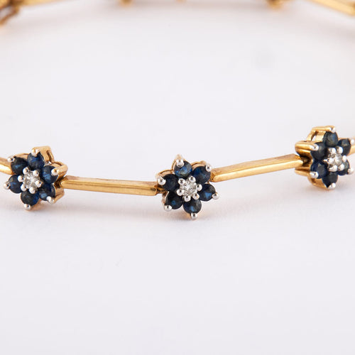 Bracelet Bracelet Or, Diamants Et Saphirs 58 Facettes 220213R