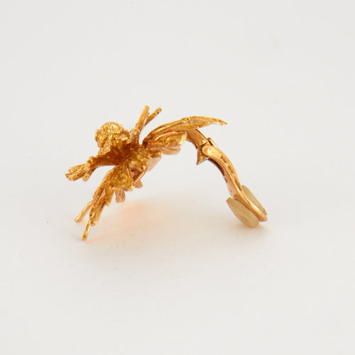 Boucles d'oreilles CARTIER PARIS - Rares boucles d'oreilles fleurs stylisées 58 Facettes DV0269-3