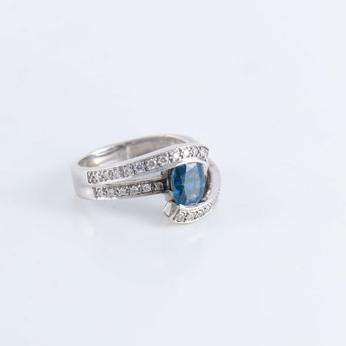 Bague 53 Bague Entrelac Saphir Diamants 58 Facettes FM95