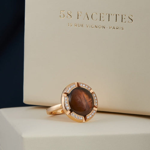 Bague 51 CHAUMET - Bague "Class One Croisiere" Quartz Fumé 58 Facettes DV0343-8