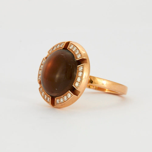 Bague 51 CHAUMET - Bague "Class One Croisiere" Quartz Fumé 58 Facettes DV0343-8