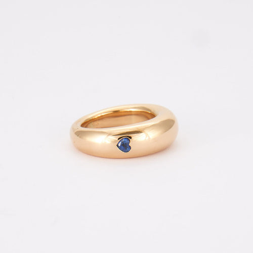 Bague 49 CHAUMET - Bague Jonc Coeur Saphir 58 Facettes DV0138-2