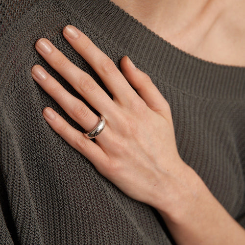 Bague 48 CHAUMET - Bague Jonc Or gris 58 Facettes DV0138-1