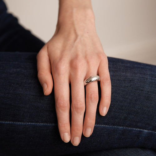 Bague 48 CHAUMET - Bague Jonc Or gris 58 Facettes DV0138-1