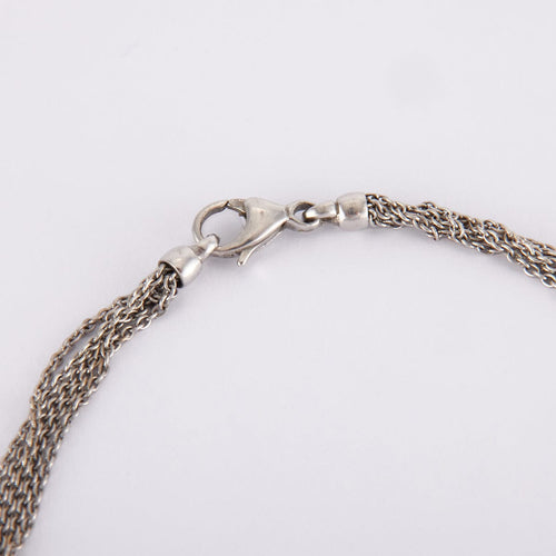 Collier Pendentif : Largeur : 2.5 cm ; Longueur :  3 cm / Blanc/Gris / Or 750 Collier Or blanc Diamants 58 Facettes 200011R
