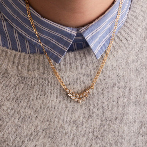 Collier Collier Motif Feuillage Diamants 58 Facettes DV0361-3