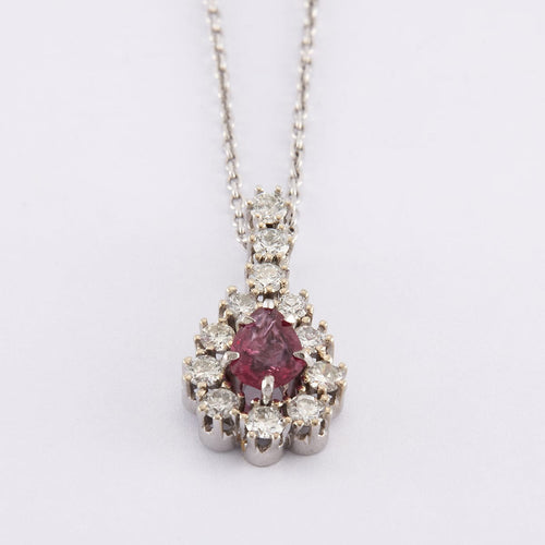Collier Collier Pendentif Saphir rose Diamants 58 Facettes DV0012-3