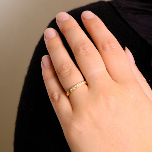 Bague 53 Demie alliance diamants 58 Facettes DV0260-4