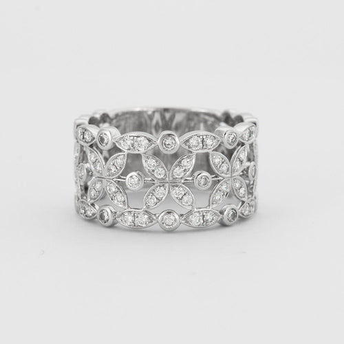 Bague 53 DIDIER GUERIN - Bague "Diamants de Rosée" en or gris 58 Facettes DV0313-1