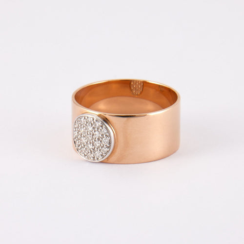 Bague 57 DINH VAN - Anneau Antea Or rose Diamants 58 Facettes DV0047-1