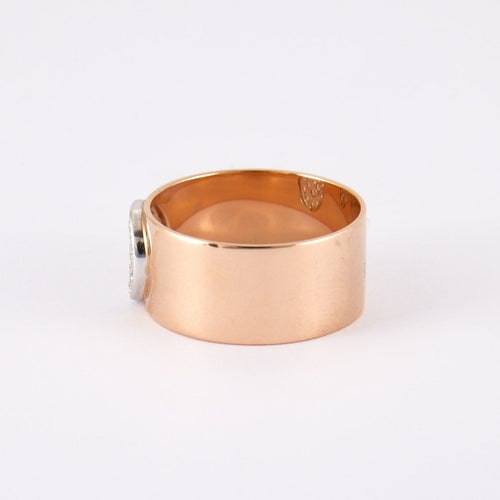 Bague 57 DINH VAN - Anneau Antea Or rose Diamants 58 Facettes DV0047-1