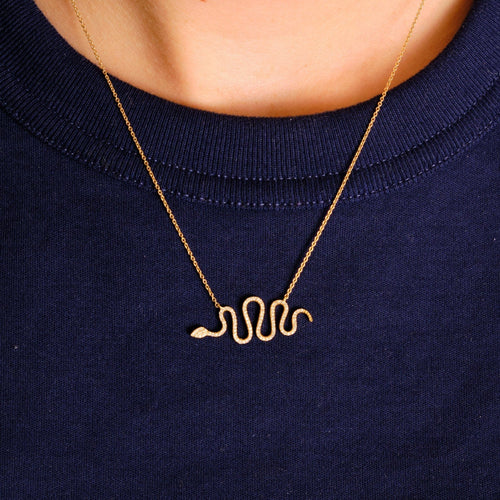 Collier DJULA - Chaîne "Serpent" Diamants Or Jaune 58 Facettes DV0293-1