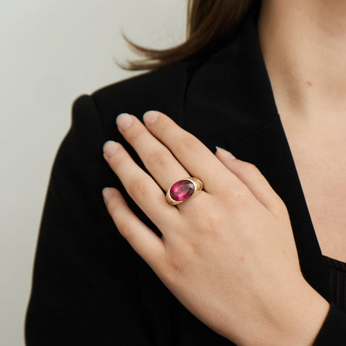 Bague 56 EDEENNE - Bague CHERRY BLOSSOM Tourmaline rose 58 Facettes DV0027-2