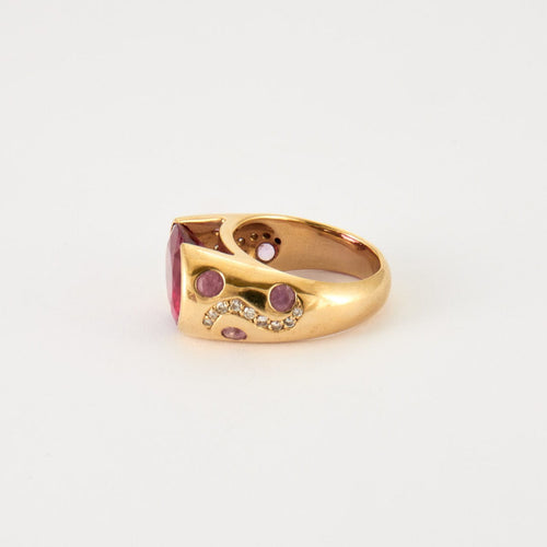 Bague 56 EDEENNE - Bague CHERRY BLOSSOM Tourmaline rose 58 Facettes DV0027-2