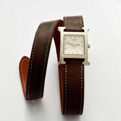 Montre HERMÈS - Montre "Heure H" en acier 58 Facettes DV0365-19