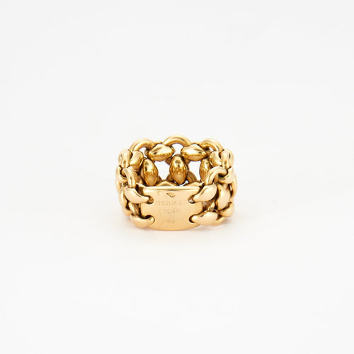 Bague 49 HERMES- Bague souple Or jaune Diamants 58 Facettes DV0139-1