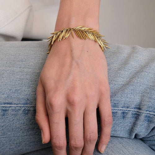 Bracelet ILEANA MAKRI - Bracelet Floches d'or Emeraude 58 Facettes DV0186-1