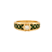 Bague 53 KORLOFF - Bague Jonc Or Jaune, Émail Vert et Diamant 58 Facettes DV0419-1