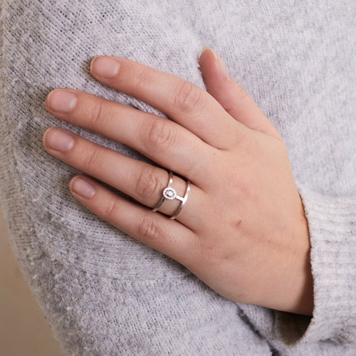 Bague 54 MESSIKA - Bague Glam Azone Deux Rangs 58 Facettes DV0360-2