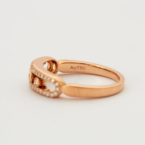 Bague 53 MESSIKA - Bague Move Pavée Or Rose 58 Facettes DV0360-1