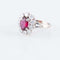 Bague Bague Marguerite Platine Rubis Diamants 58 Facettes 1