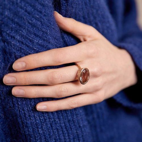 Bague 50 MORGANNE BELLO - Bague Coquine Tourmaline rose 58 Facettes DV0001-1